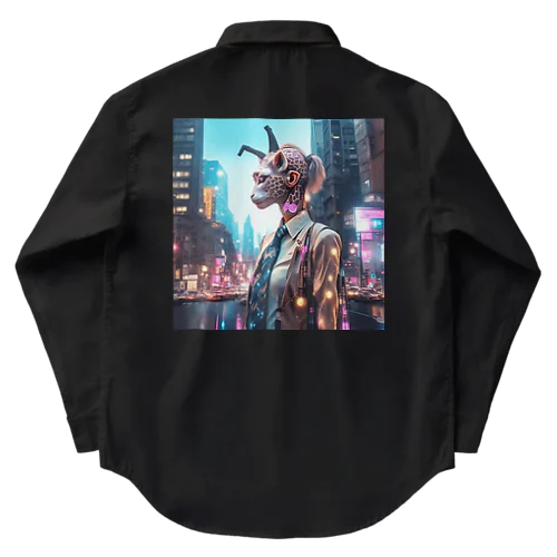 Cyberpunk giraffe Work Shirt