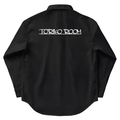 「TORIKO ROOM」ショップロゴアイテム フォントホワイト ワークシャツ