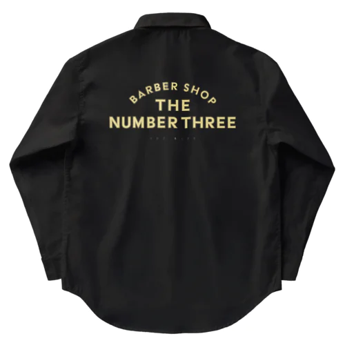 barber shop the number three apparel line Work Shirt