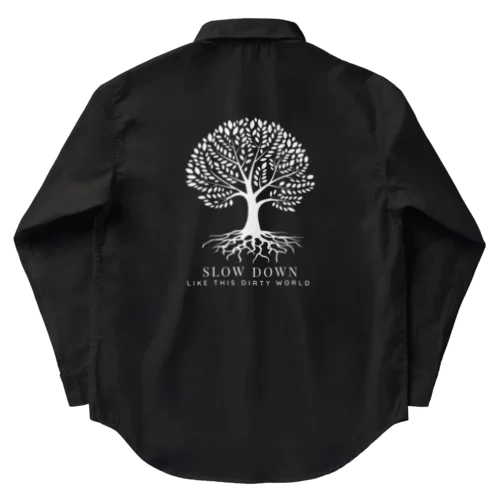 SLOWDoWN big tree WEAR Work Shirt