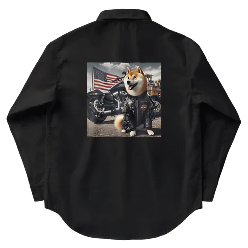 アメリカンライダー柴犬 Work Shirt