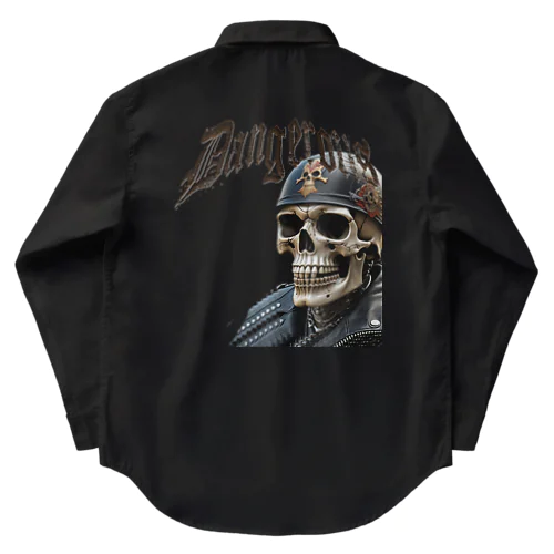 SKULL BIKER-03 Work Shirt