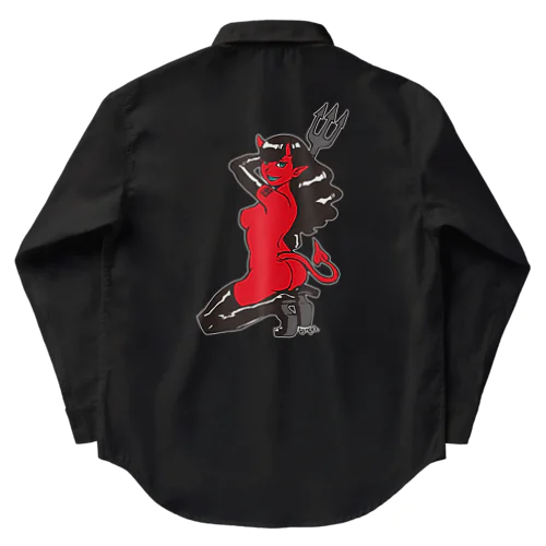 Red Devil Girl  Work Shirt