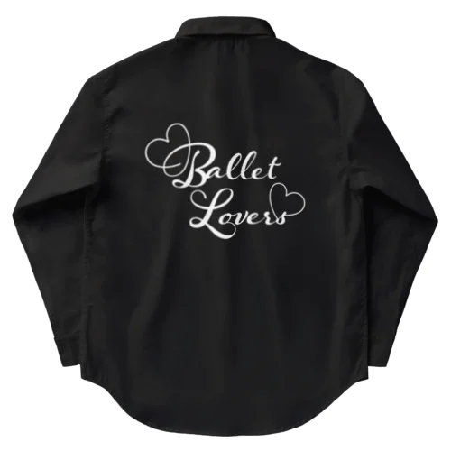 Ballet Lovers white ワークシャツ