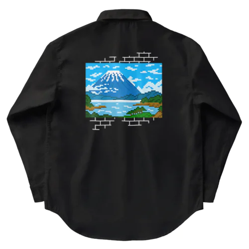 ドット絵の銭湯絵 Work Shirt