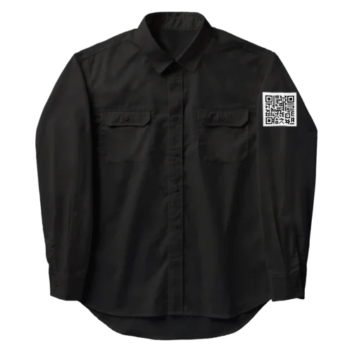 QRコードに空目するハングル Work Shirt