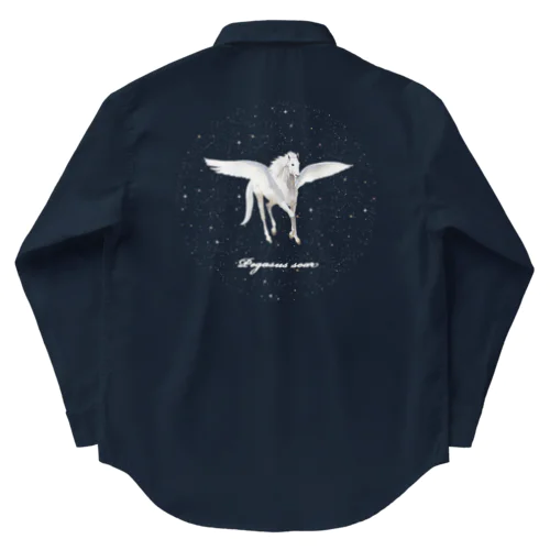 Pegasus soar in the starlight  Work Shirt