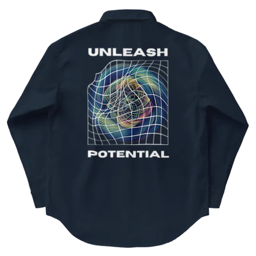 "Unleash Potential" Graphic Tee & Merch ワークシャツ