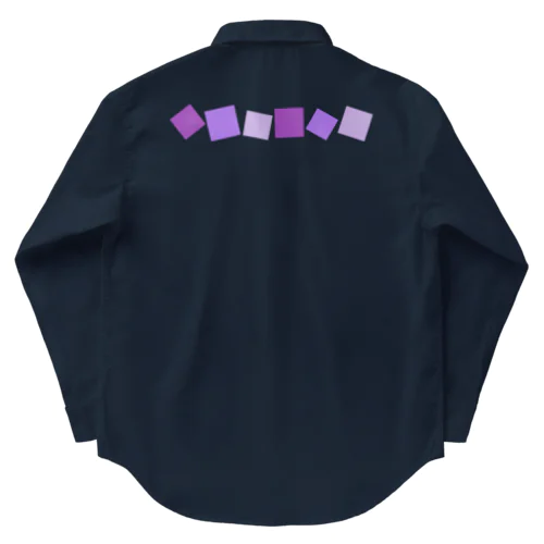 紫色の四角形 ワークシャツ