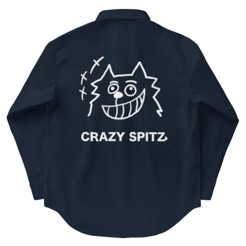 CRAZY SPITZ「HA HA HA」ver.white ワークシャツ