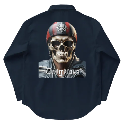 SKULL BIKER-06 Work Shirt