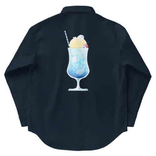 あざらしクリームソーダ・空 Work Shirt