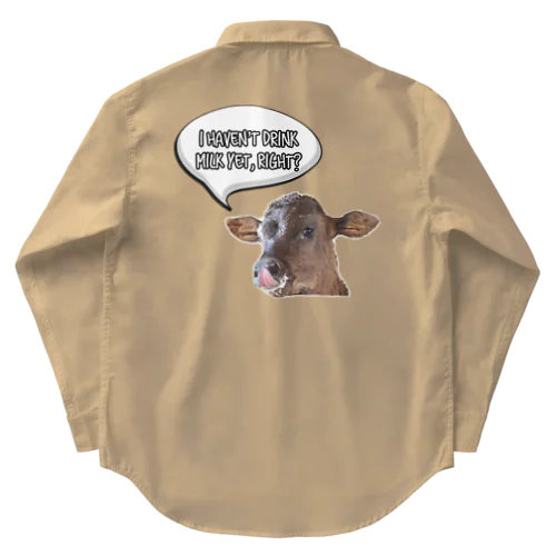 Happy cows♪ 吹き出しver Work Shirt