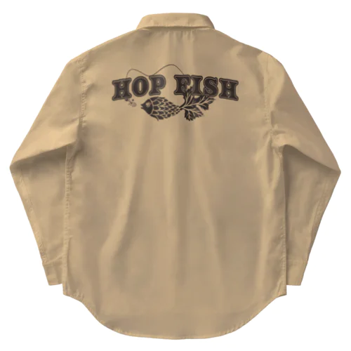 Hop Fishing ホップ釣りバカ - Black ワークシャツ