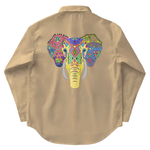 flashy elephant ワークシャツ