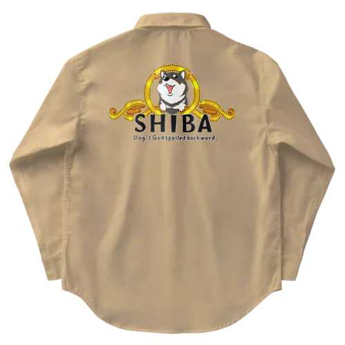 犬は神が逆向きに綴られたものである（黒柴） Work Shirt