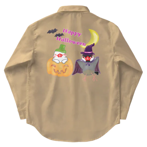 楽しいハロウィン文鳥ず Work Shirt