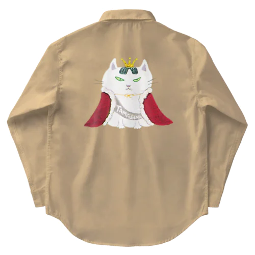 女王猫タマ様（シンプル） Work Shirt