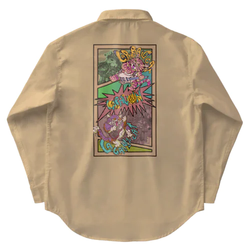 ラフヴーリン　アメコミ風透過 Work Shirt