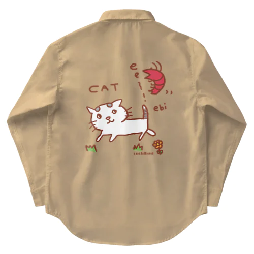 おしゃれっぽい雰囲気風　cat&ebi Work Shirt