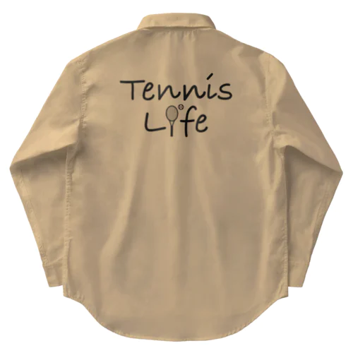 テニス・TENNIS・ライフ・筆記文字・アイテム・デザイン・ラケット・ガット・イラスト・スポーツ・Tシャツ・サーブ・男子・女子・かっこいい・かわいい・選手・画像・ボール・王子・応援 ワークシャツ