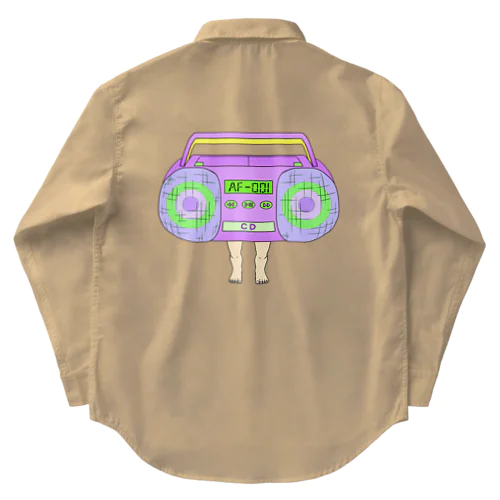 足の生えたCDラジカセ Work Shirt