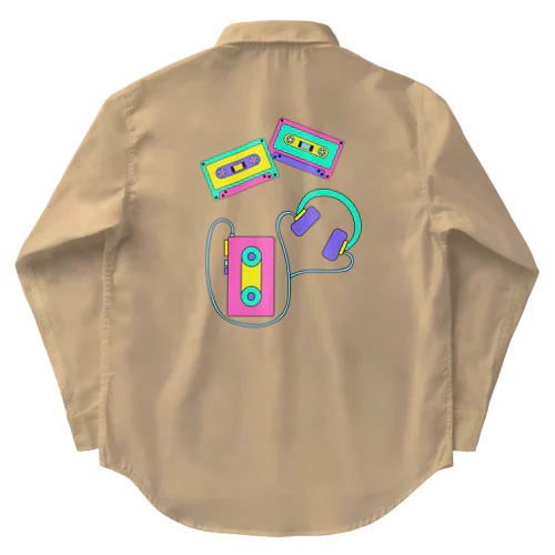 90'S LOVE -ウォークマンとカセットテープ Work Shirt