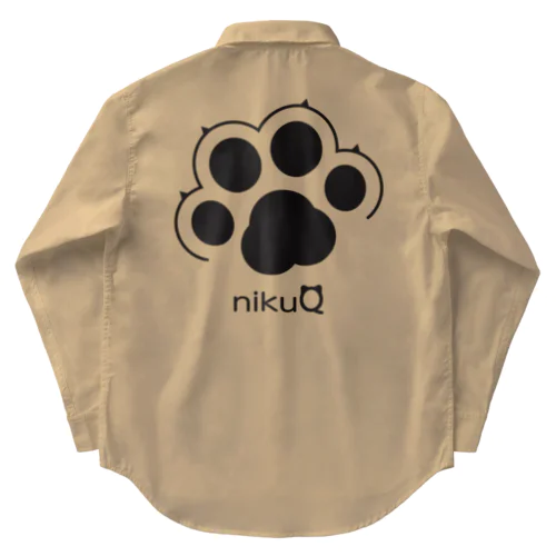 オリジナルブランド「nikuQ」の猫タイプです ワークシャツ