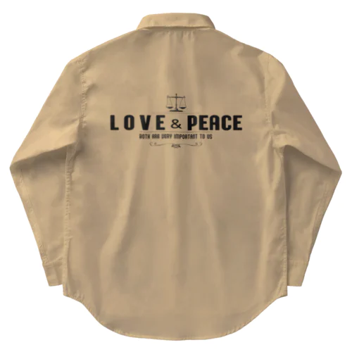 つりあう天秤（LOVE & PEACE) Work Shirt