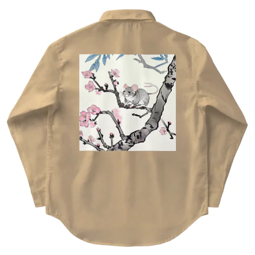 鼠と桜　パート5 ワークシャツ