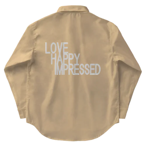 愛　幸せ　感動　love　happy　impressed ワークシャツ