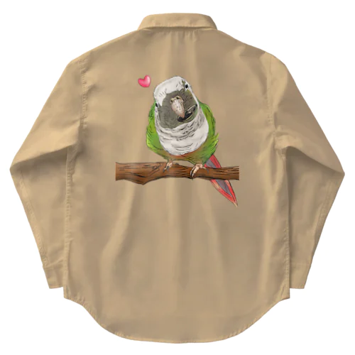 ホオミドリアカオウロコインコ フルカラー① Work Shirt