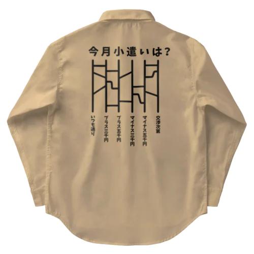 今月小遣いは？（あみだくじ） Work Shirt