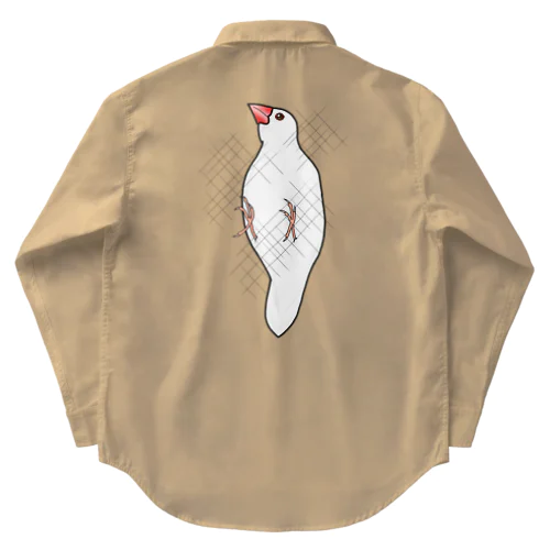 しがみつく文鳥 Work Shirt