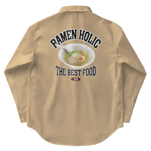 塩ラーメン（ビンテージ風） Work Shirt