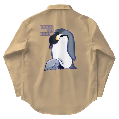 解説「おっとこれは振り穴ですね」ペンギン編 Work Shirt