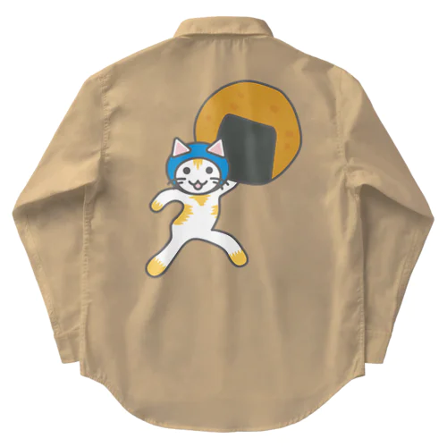 せんべいねこ Work Shirt