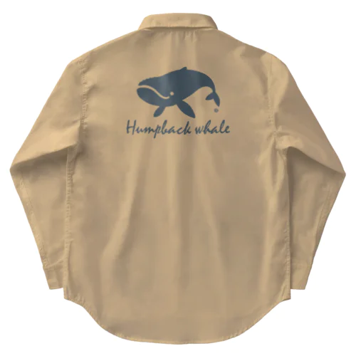 Humpback whale22 ワークシャツ