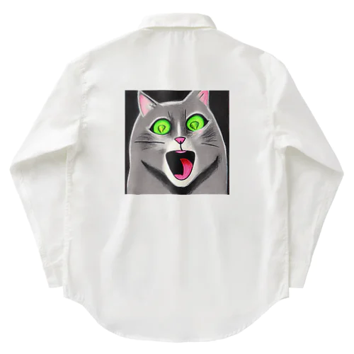 おどろき猫 Work Shirt