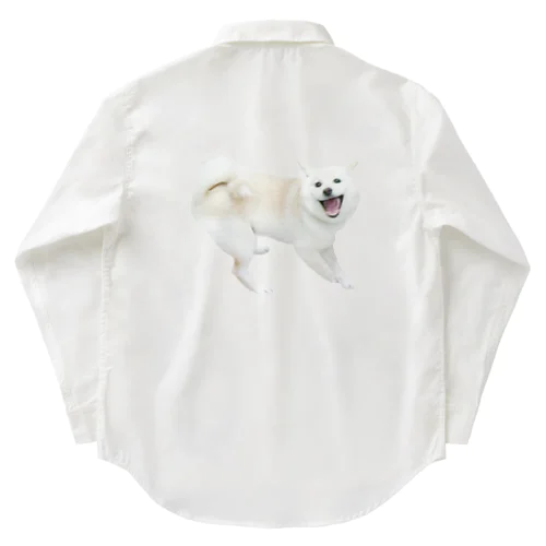 世界で1番楽しんでる愛犬まる Work Shirt