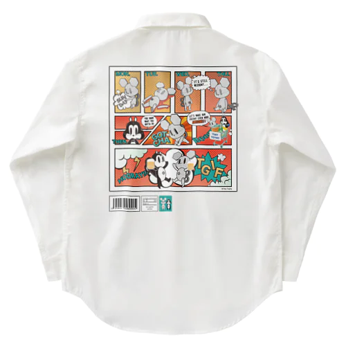 Tiny Toyny - COMIC 03 back print work-shirt Work Shirt