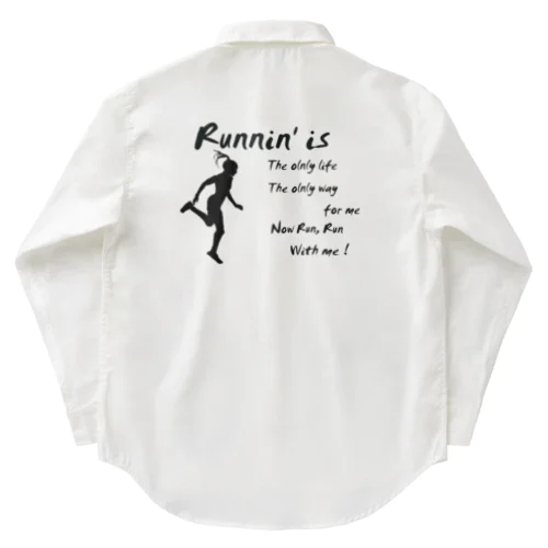 Running Girl / Runnin'  ～ 女性ランナー Work Shirt