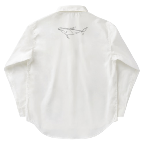 ワンポイントザトウクジラ Work Shirt