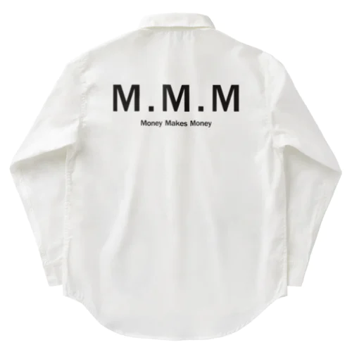 MoneyMakesMoney initial logo black ワークシャツ