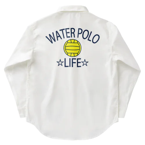 水球(すいきゅう)(water polo)・アイテム・デザイン・Tシャツ・チームT・かっこいい・かわいい・クラブT・球技・得点・ボール・選手・ポジション・部活・スポーツ・シンプル・チームワーク ワークシャツ