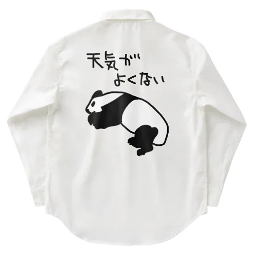 天気がね【パンダ】 ワークシャツ
