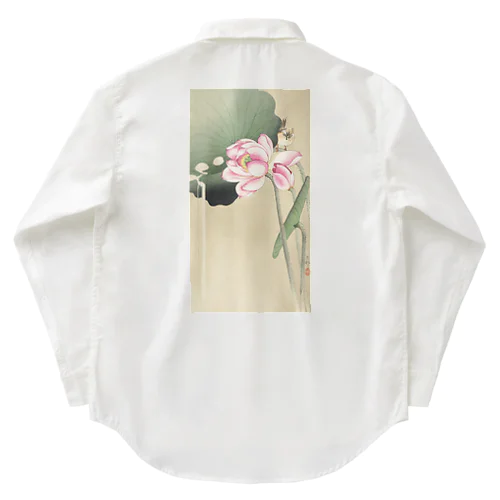 小原古邨　蓮と雀　Ohara Koson / Songbird and Lotus Work Shirt