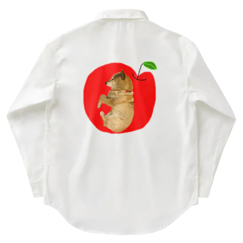 りんご&わんこ林檎と柴犬 ワークシャツ