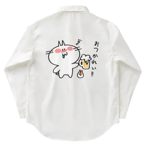 酔っ払いにゃんこイラスト Work Shirt