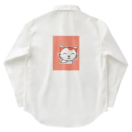 にっこりハッピーキャット Work Shirt